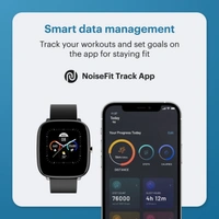 Noise ColorFit Qube SpO2 Charcoal Black Smartwatch - 1.4" inches Full Touch HD, Black, Pink